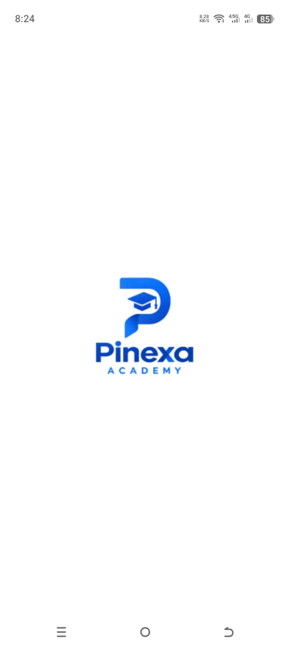 Pinexa Academy app starting screen